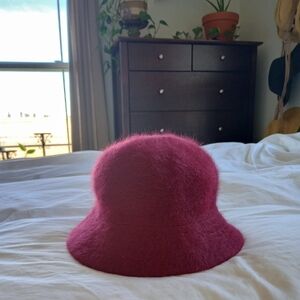 David & Young Angora Bell Hat Maroon